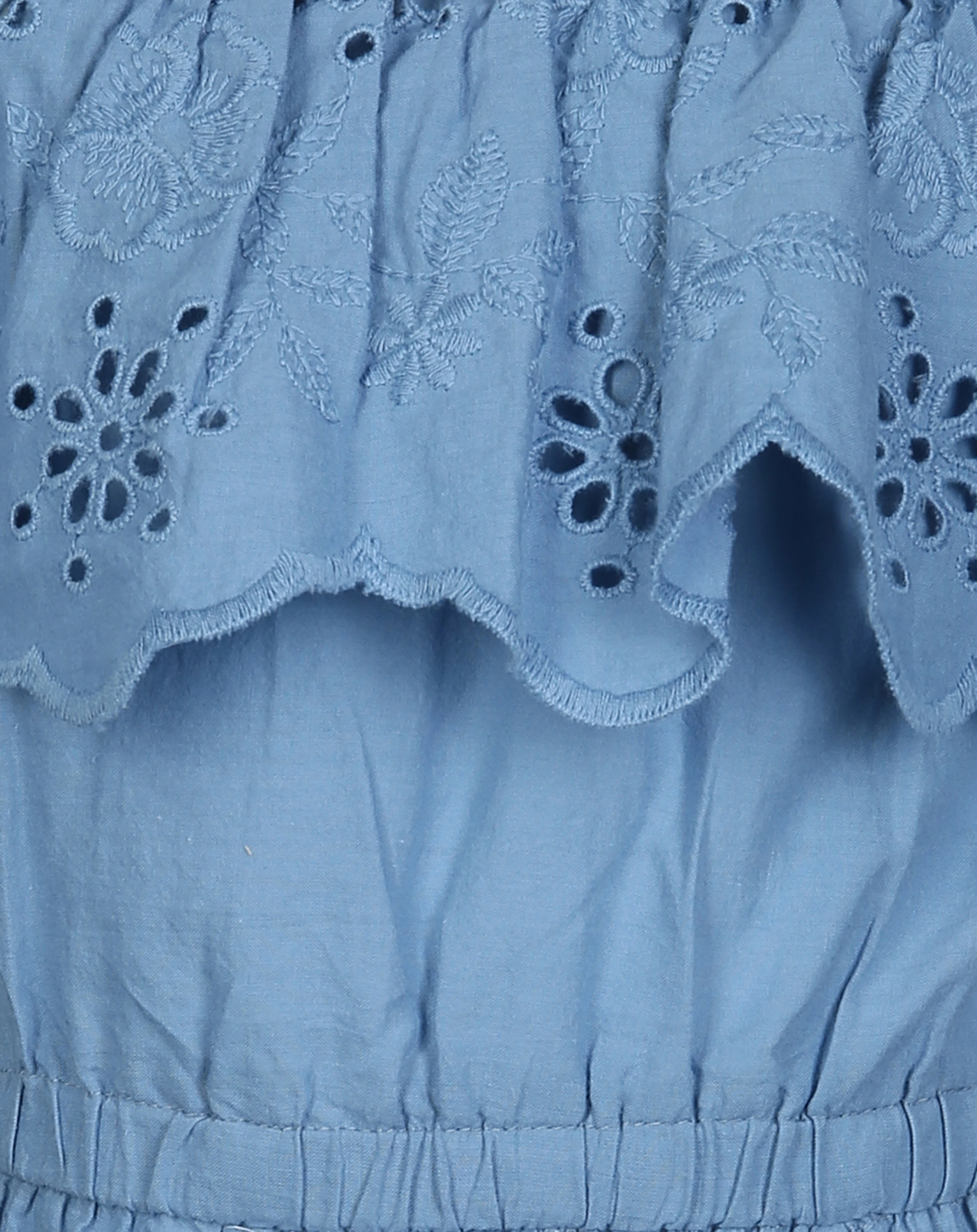 Kleid ALPENBLUME mit Rüschen in blau