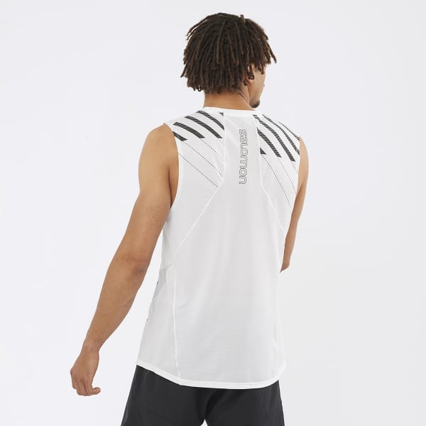 Débardeur trail SALOMON T SHIRT SENSE AERO TRAIL TANK M WHITE OY
