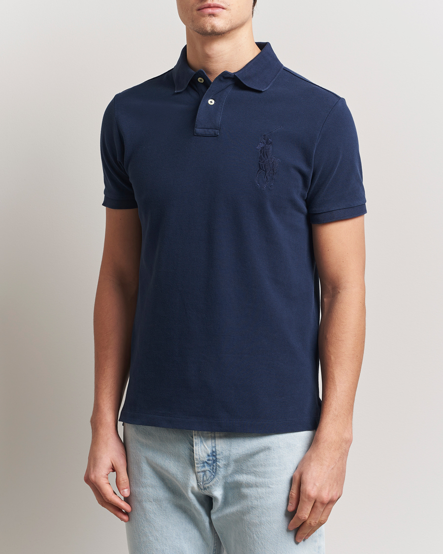 Polo Ralph Lauren Custom Slim Fit Mesh Polo Cruise Navy