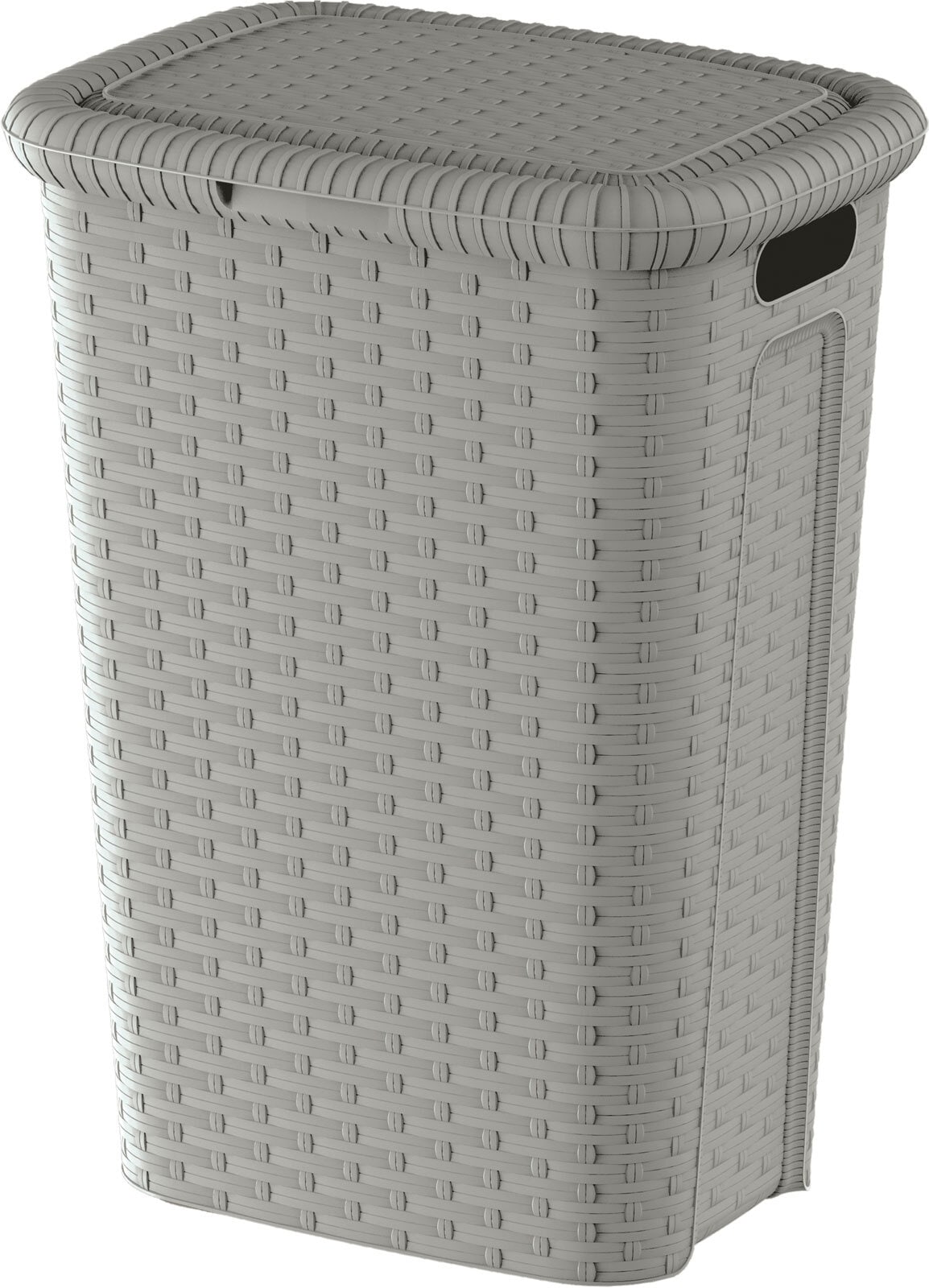 Wäschekorb Rattan-Optik Anthrazit 44x58x31 cm