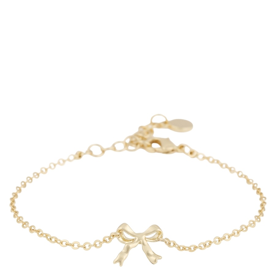 Snö Of Sweden Stina Bow Chain Bracelet Plain Gold