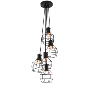 GAMA hanglamp Miran zwart Ø14.5 cm
