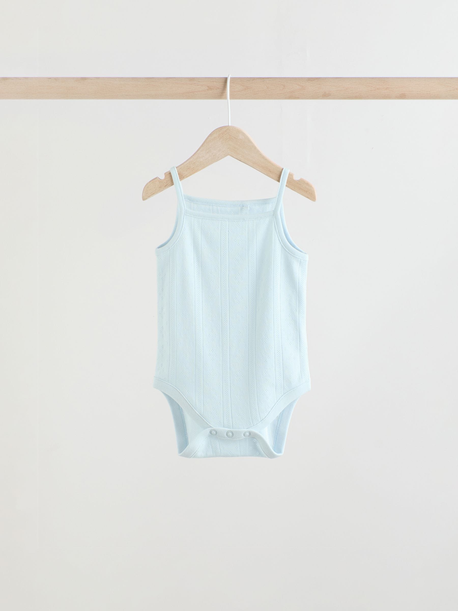 Pastel - 5 Pack Vest Pointelle Baby Bodysuits