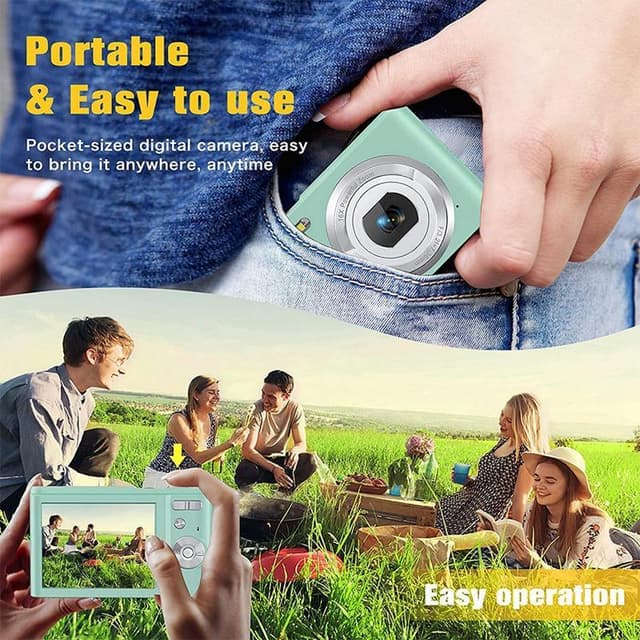 Digitalkamera 1080P / 48 megapixel / 16x zoom Grøn