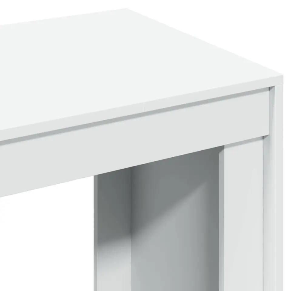 vidaXL - Bureau - Wit - Bewerkt hout