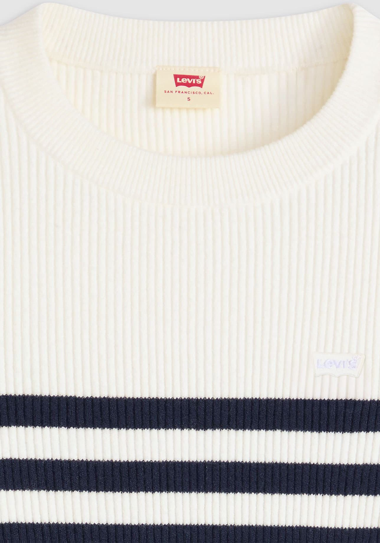 Levi's® Rundhalspullover »RIB CREW SWEATER«, Geripptes Strickmuster