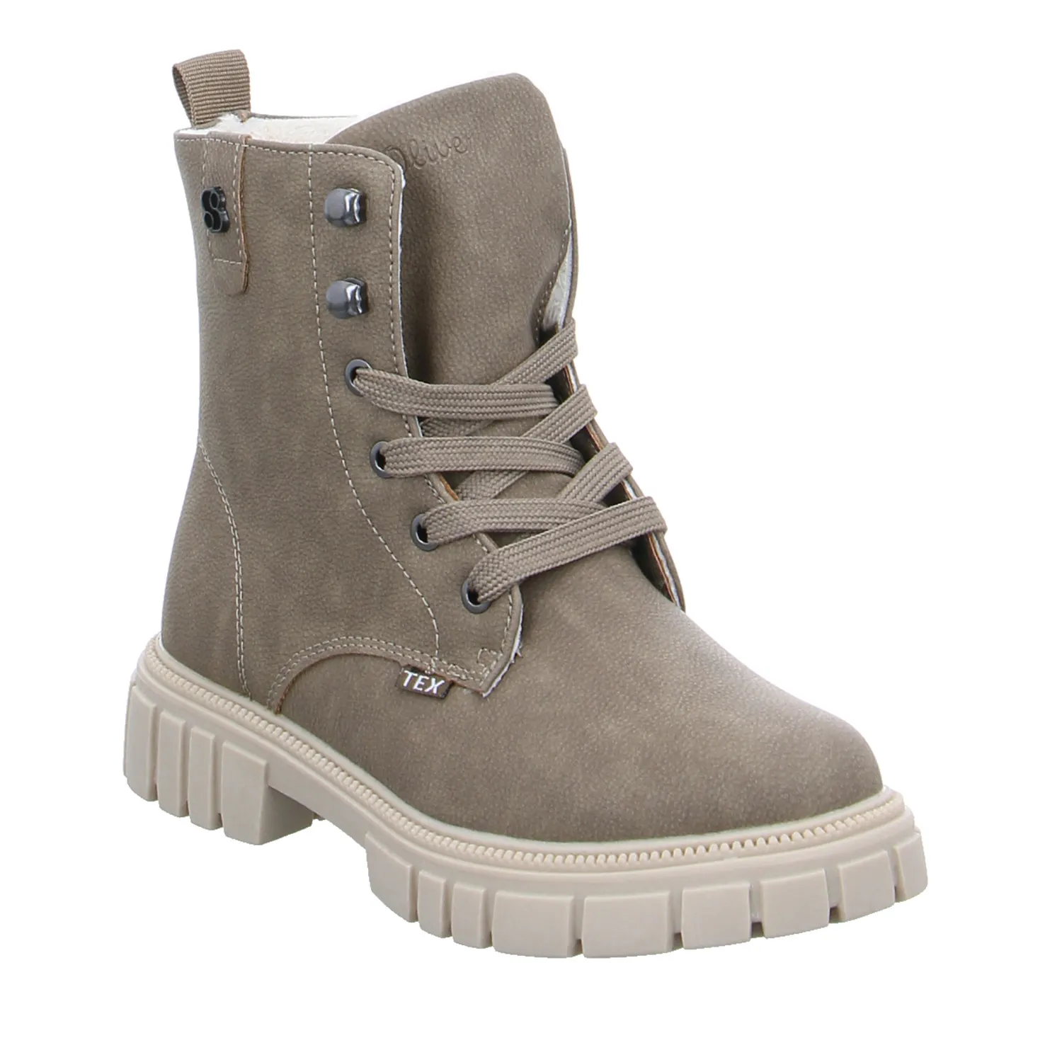 S.OLIVER Mädchen-Winter-Bottine Taupe Lederimitat  Bootie