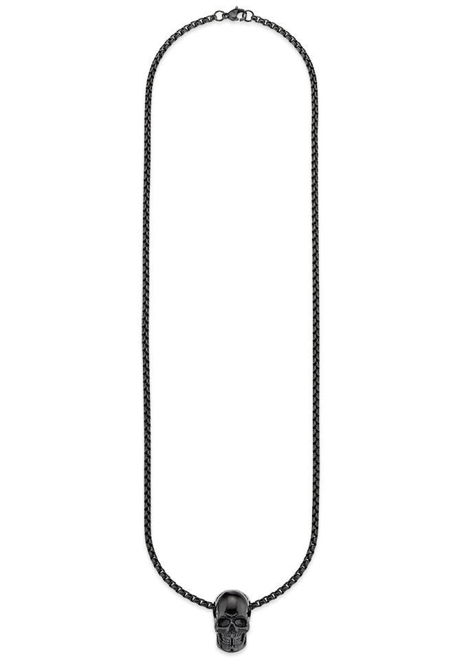 Bruno Banani Kette mit Anhänger »Schmuck Geschenk Halskette Scull Totenkopf Venezianerkette«