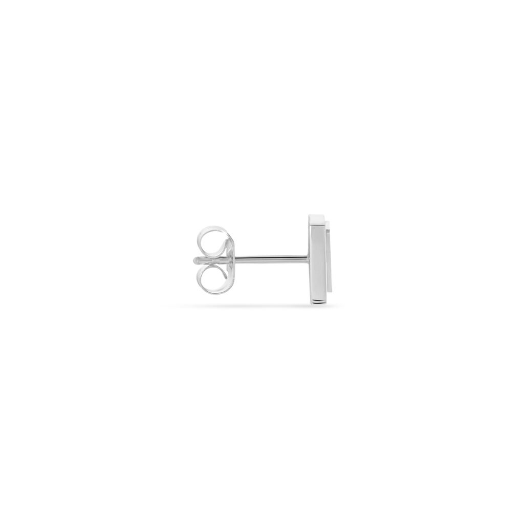 Boucle D'oreille Puce Unitaire Acier Blanc Tiago Diamant