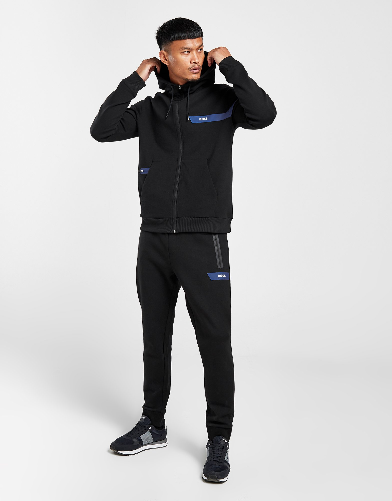 BOSS Sweat à Capuche Stripe Saggy Homme