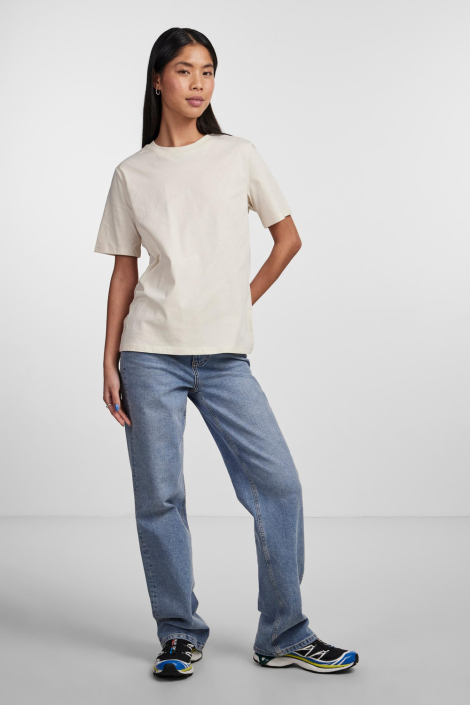 Pieces ecru dames t-shirt