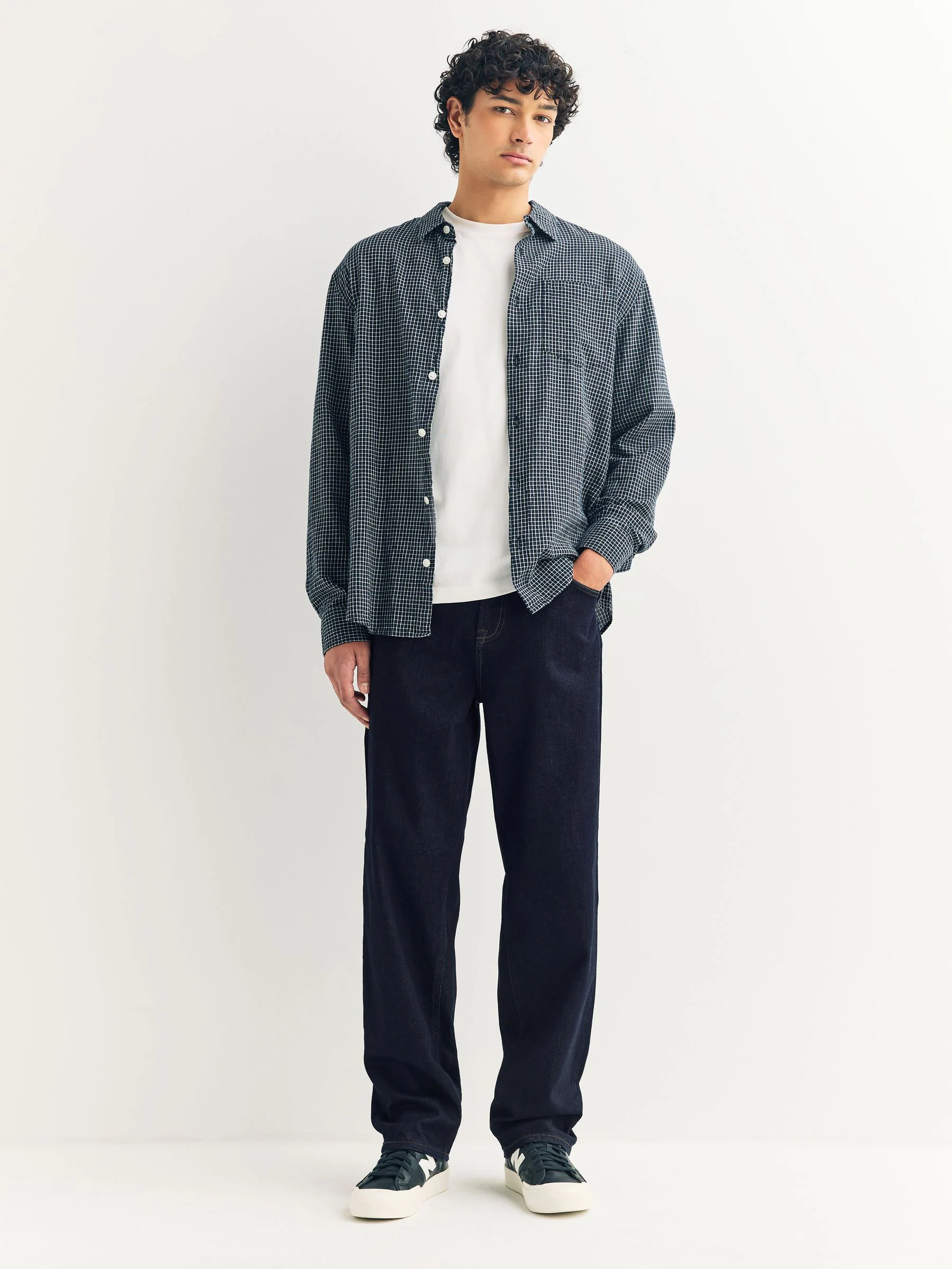 Indigo wassing - Klassieke stretchy Jeans met relaxed fit