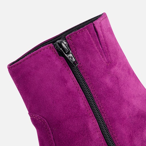 Tamaris Enkellaarsjes paars Suede