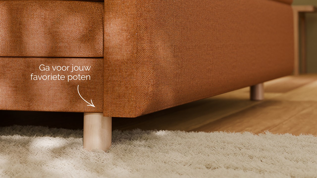Elektrische boxspring Mica - Soft touch terracotta