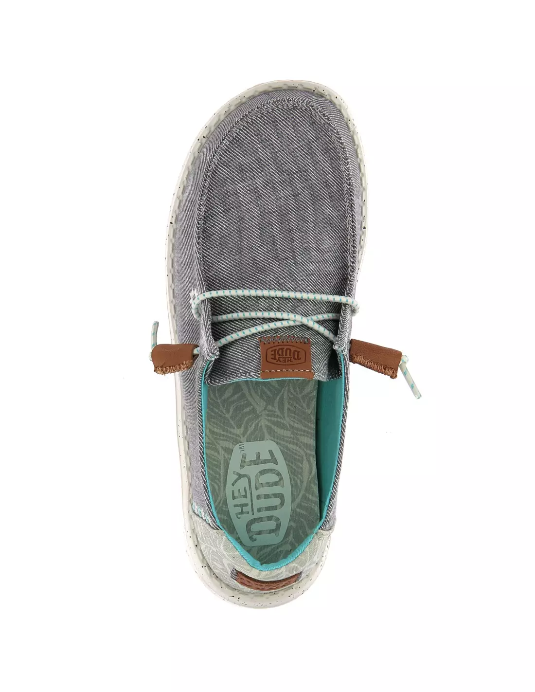 DUDE Wendy Heathered Slub Tropical - Mocassins & bateaux 030Grey