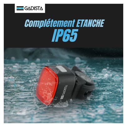Lumiere velo arriere puissante 50 lumens avec 4 modes  étanche IPX65 Rechargeable USB C jusqu'a 10h d'autonomie