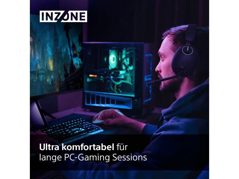 Sony Headset INZONE H9 Schwarz Kabelloses Gaming-Headset mit Noise-Cancelling für die PS5 und den PC