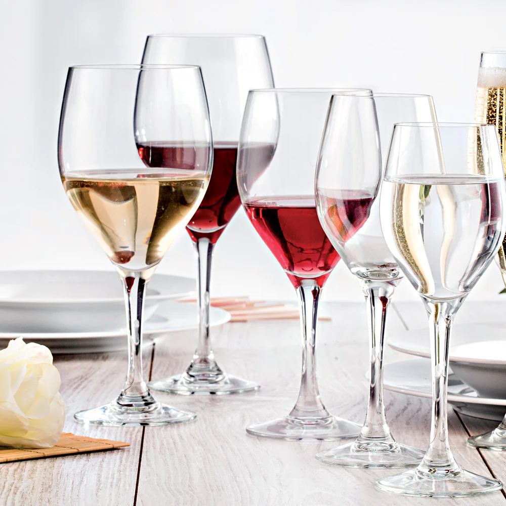 Boîte de 6 verres à pied trempés Iridion 35 cl Vicrila