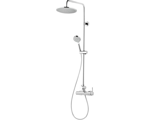 Douchekolom inclusief eengreepsmengkraan Schulte Modern plus extra vlakke hoofddouche chroom D969271 02