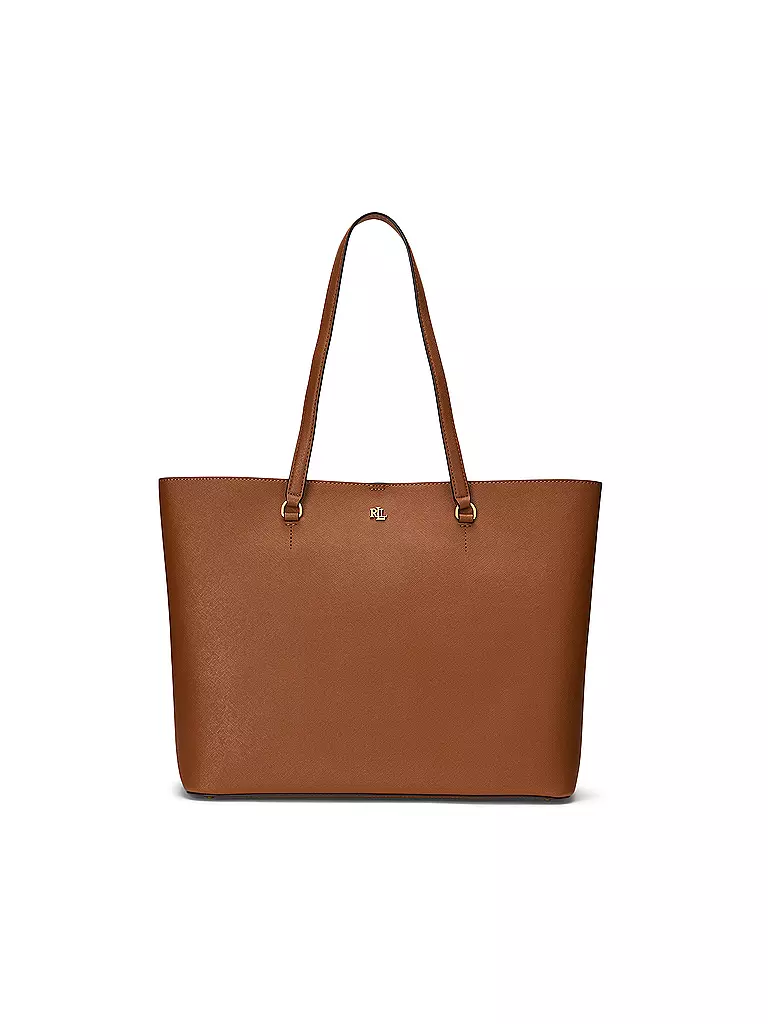 LAUREN RALPH LAUREN Ledertasche - Shopper KARLY TOTE Large braun