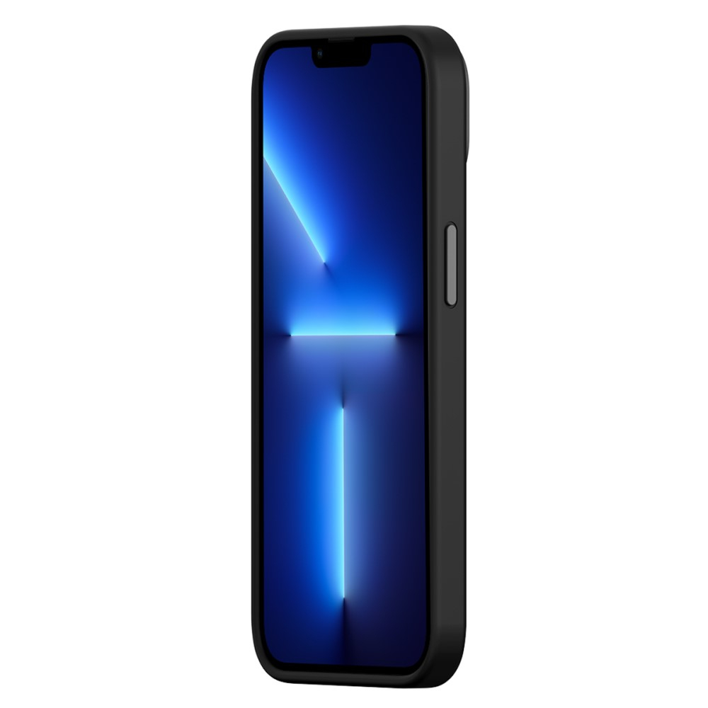 iPhone 14 Pro Max MagSafe Silikon Case Hülle mit Kameraschutz   Display Panzerglas - Schwarz