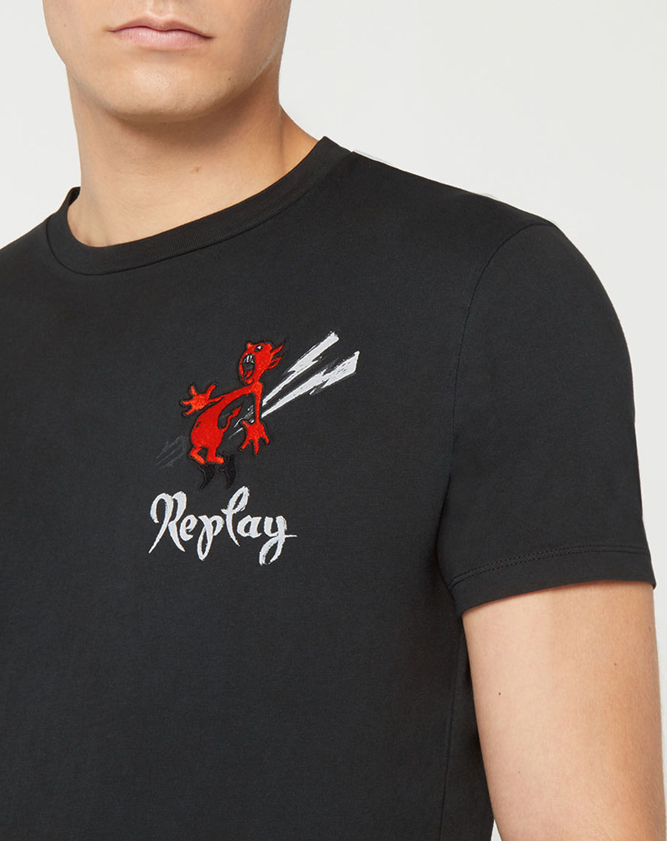 Replay T-Shirt Devil Cœur noir