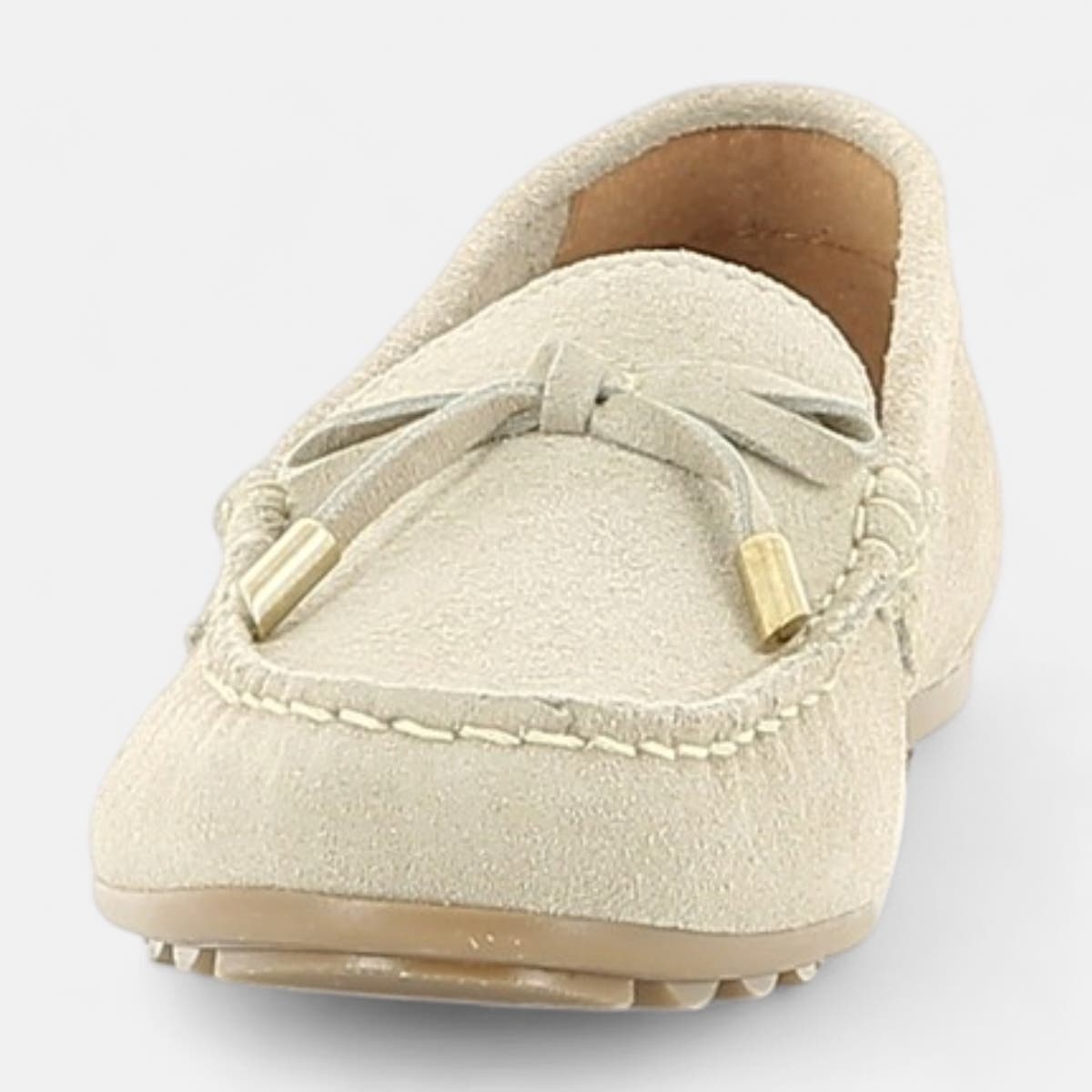 Mocassins Femme en cuir beige