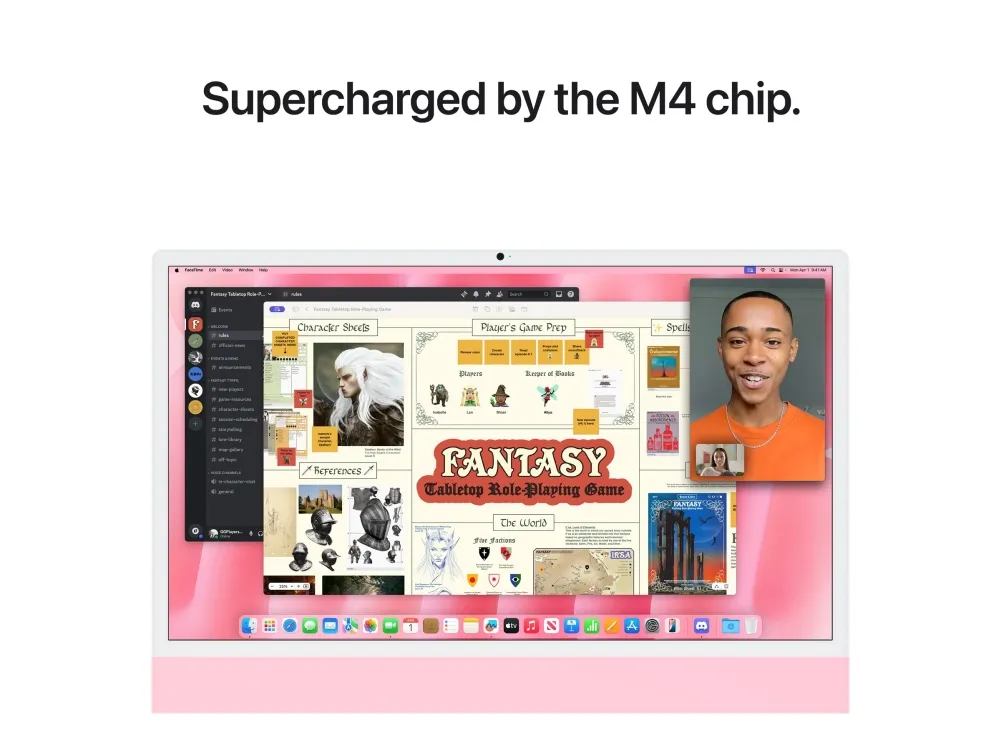 Apple iMac with 4.5K Retina display - Alt-i-én M4 - RAM 24 GB - SSD 512 GB - Apple M4 10-core - Gigabit Ethernet, IEEE 802.11ax (Wi-Fi 6E), Bluetooth 5.3 - macOS Sequoia 15.0 - skærm: LED 24
