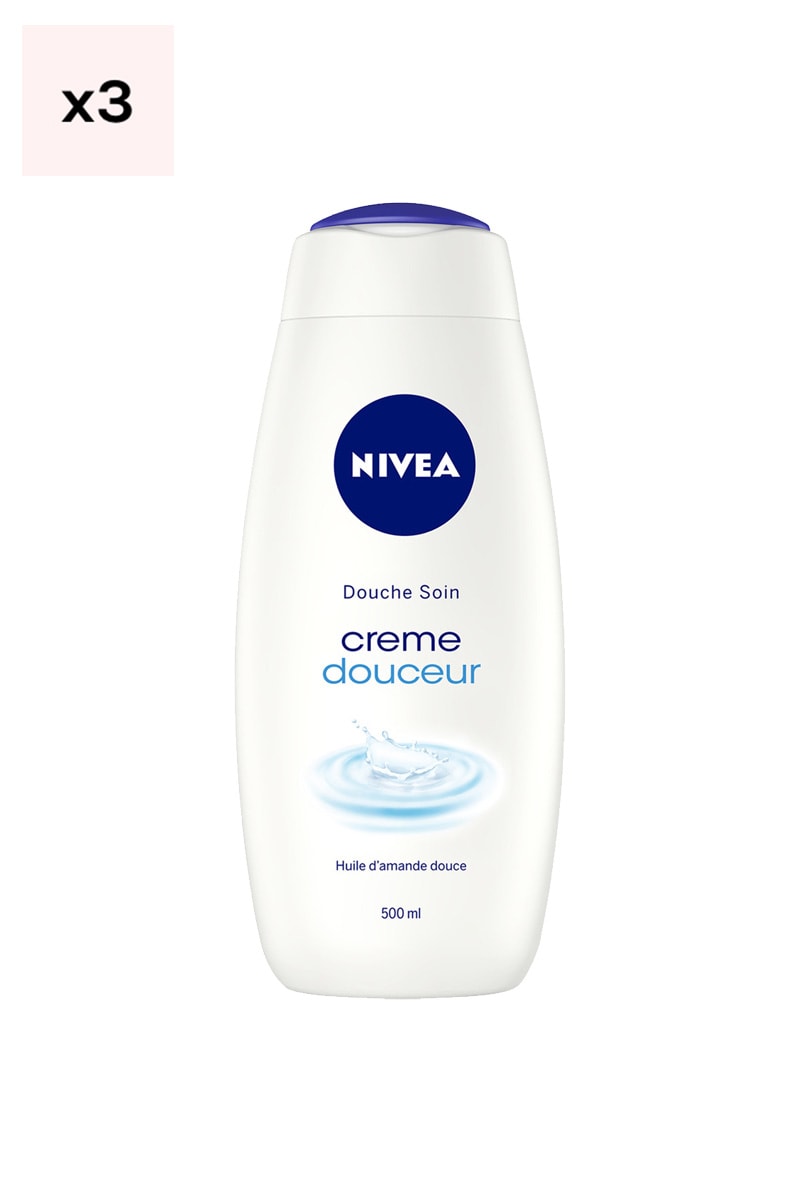 Crèmes de douche douceur - Huile d'amande douce - 3 x 500 ml