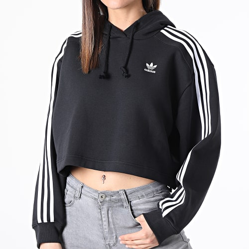 Sweat Capuche Femme Crop HC2016 Noir