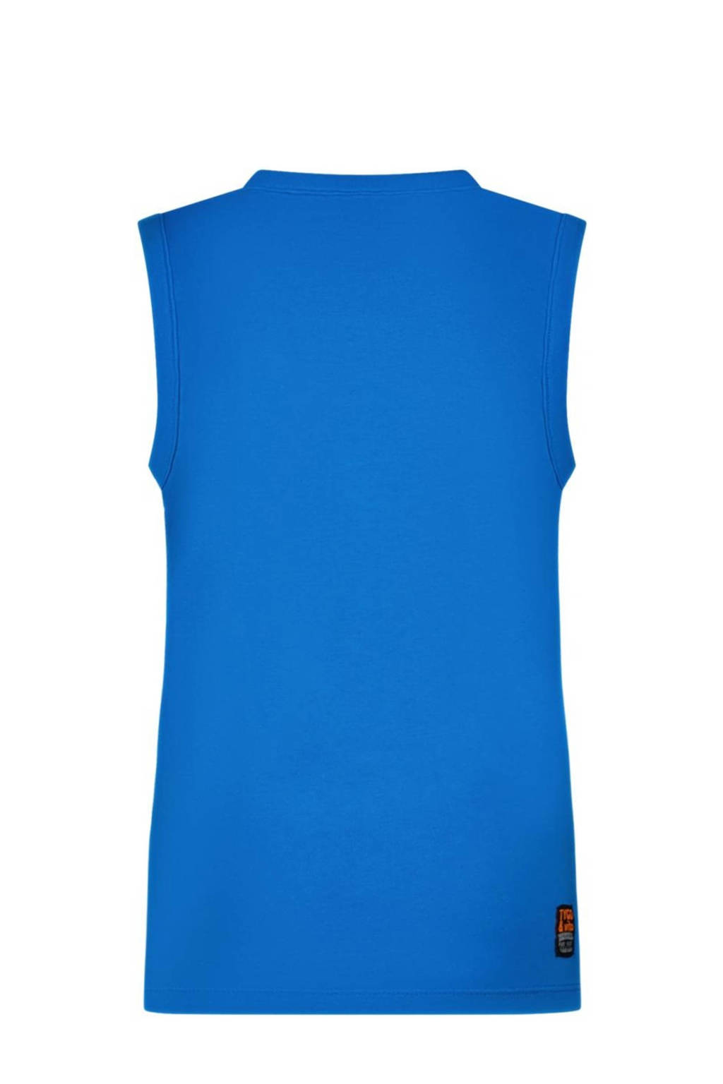TYGO & vito T-shirt Daan met printopdruk hardblauw
