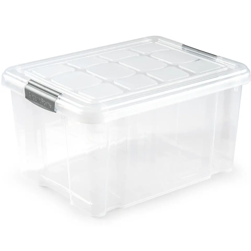 Plasticforte Opslagbakken - met deksel - 25L - 42x36x25 cm