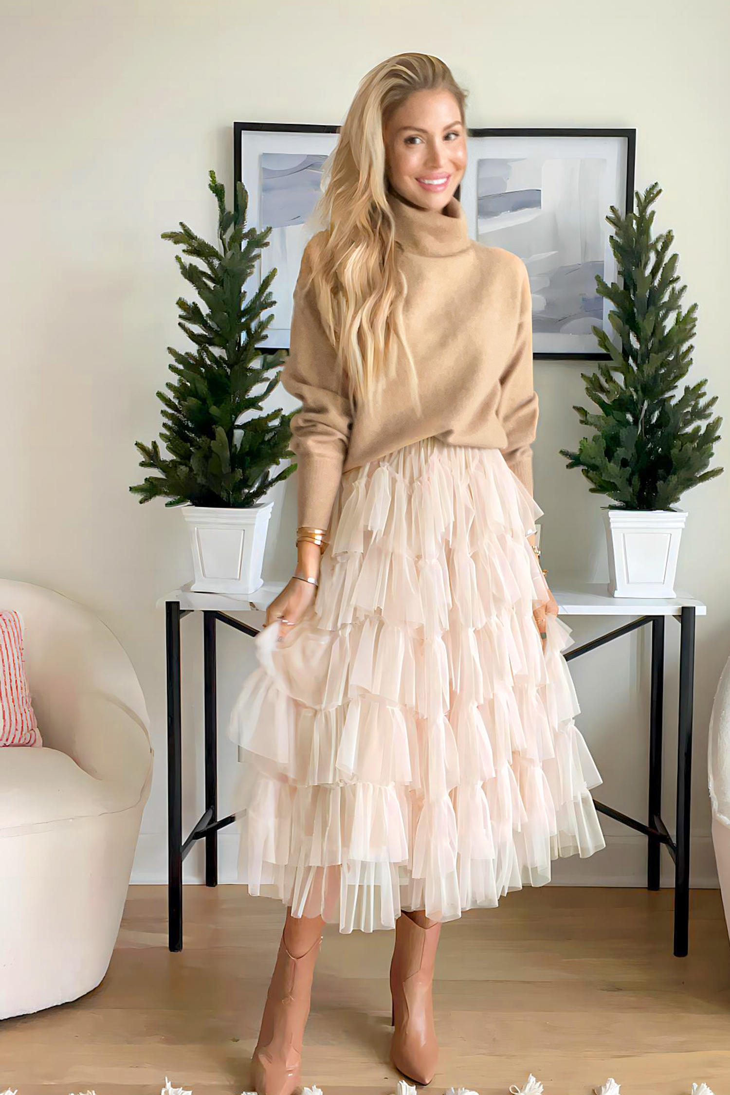 Jupe maxi en tulle
