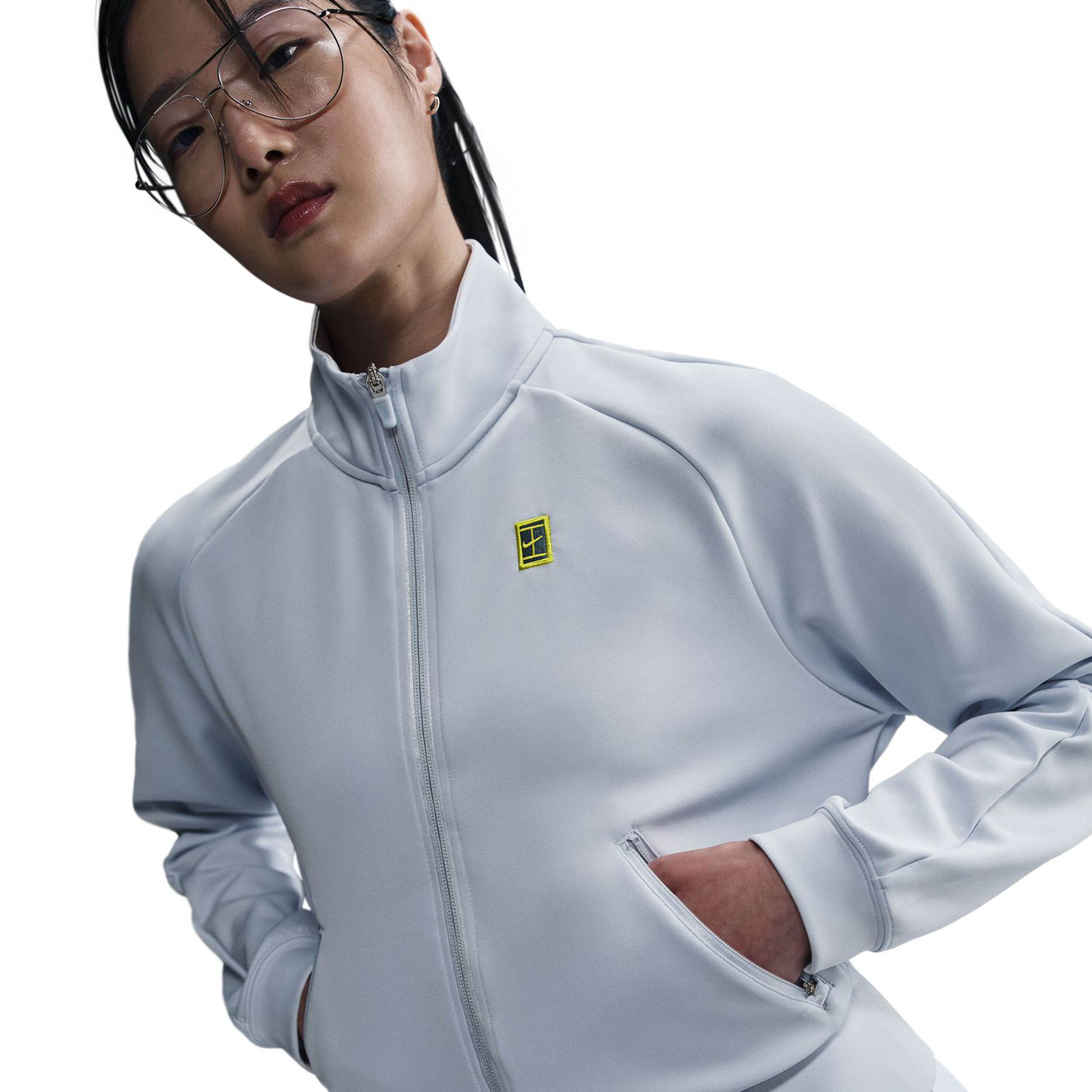Nike Court Dri-Fit Heritage Veste De Survêtement Femmes - Gris Clair