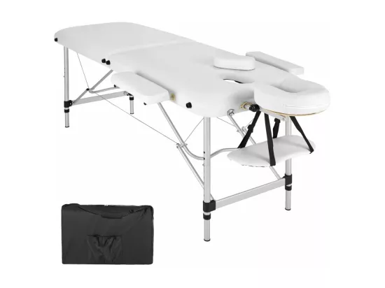 Table de massage Pliante aluminium blanche 210 x 95 x 90 cm 2008134