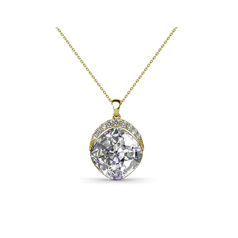 Pendentif Tiffy - Doré et Cristal