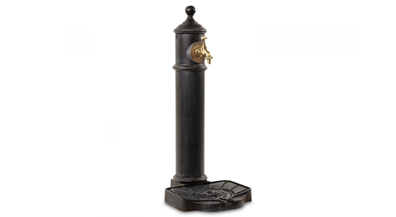 Fontaine de jardin aluminium-métal gris 29x33.5x72cm