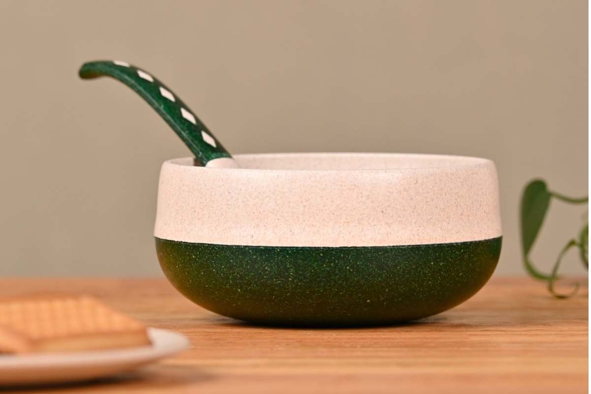 Croppie set van 4 250 ml soepkom met lepel  - Fern