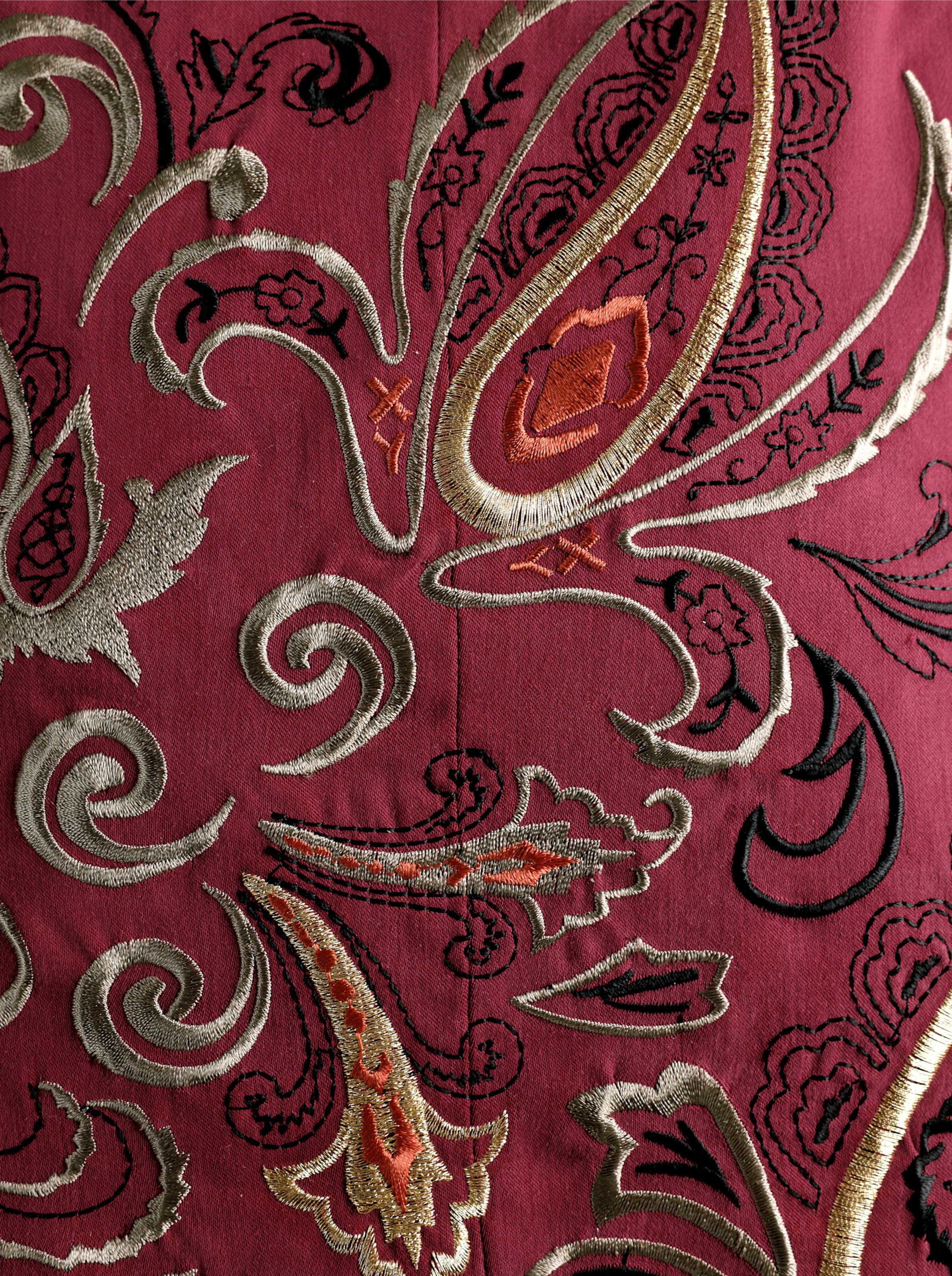 CREATION L PREMIUM Lyocell-Polyester-Blazer in dunkelrot-gemustert