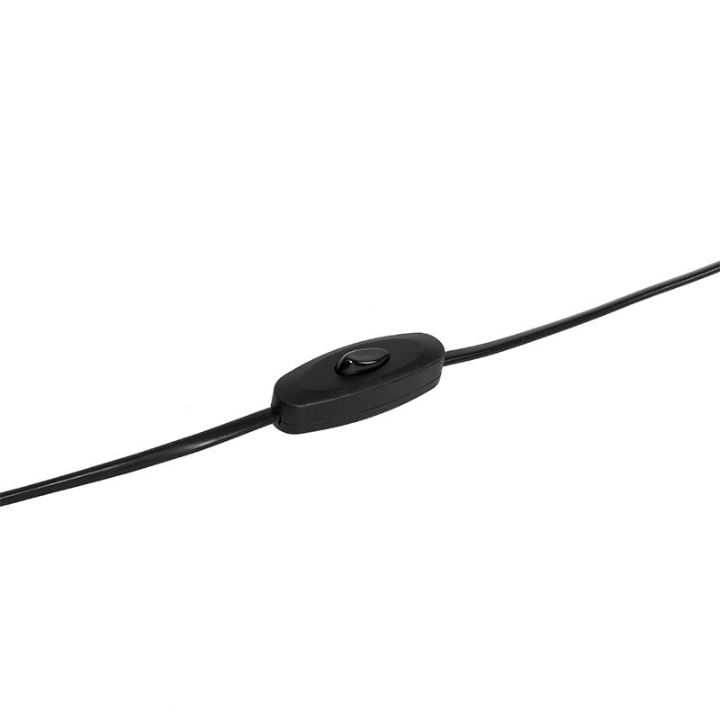 Moderne tafellamp zwart stoffen kap zwart met goud - VT 1