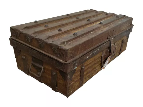 Valise en métal marron 52x31x19h
