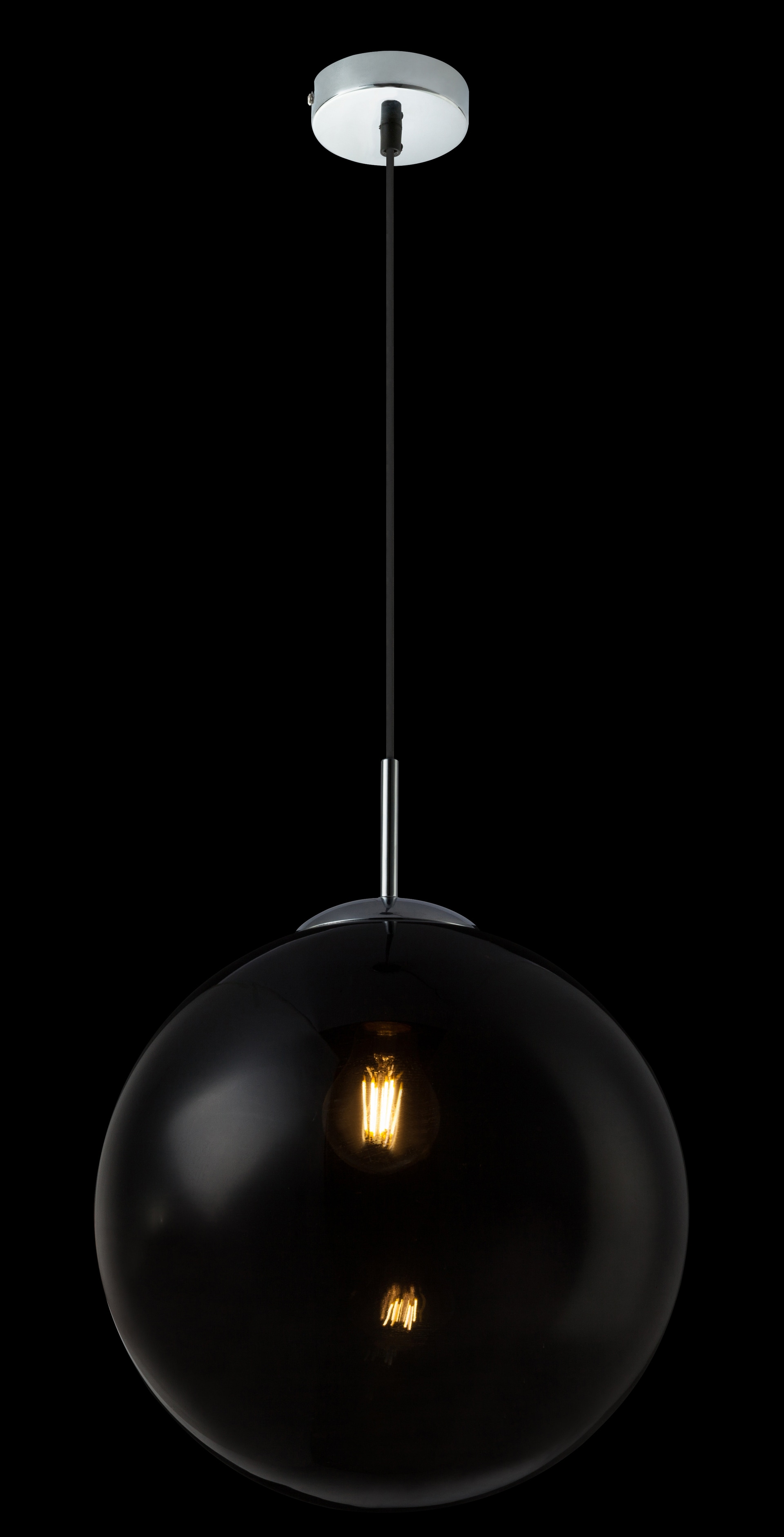 GLOBO Retrofit Pendelleuchte VARUS 30 cm chromfarbig