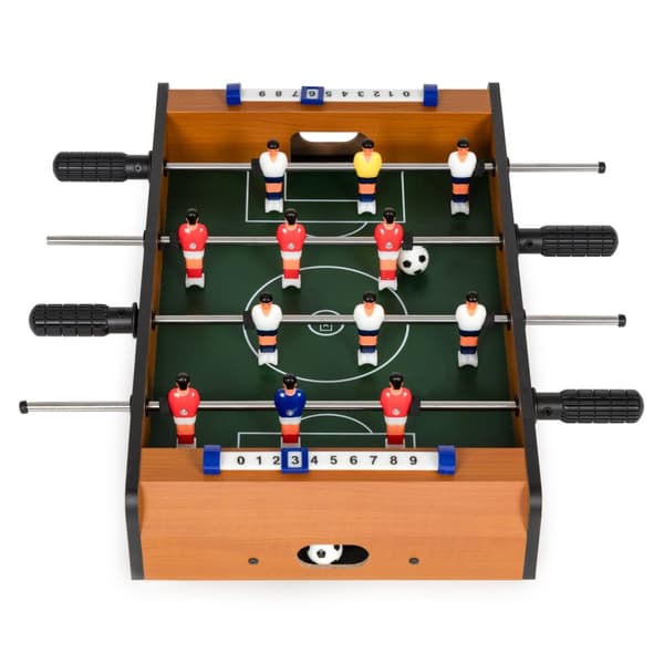 Mini bordfotball for barn, to baller og guider