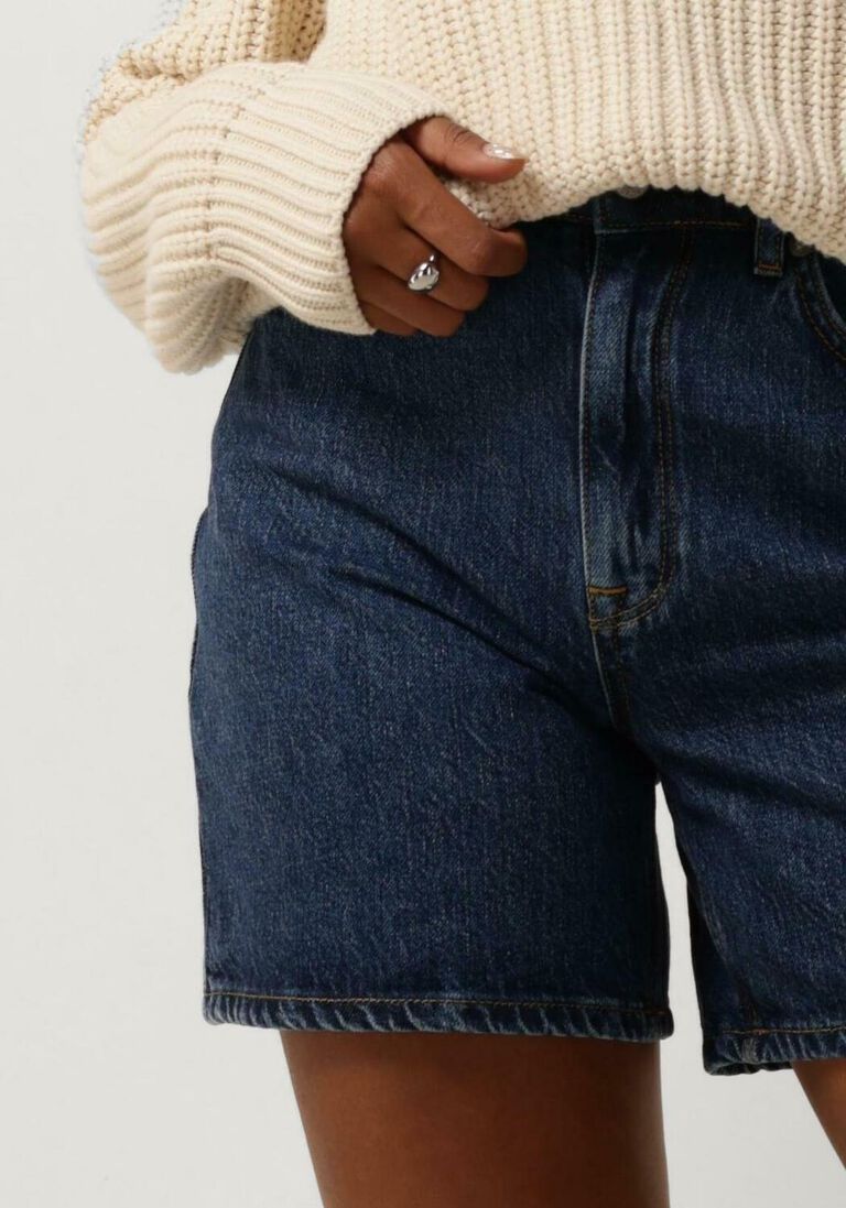 SELECTED FEMME blauwe selected femme shorts slfkrista hw mid blue denim