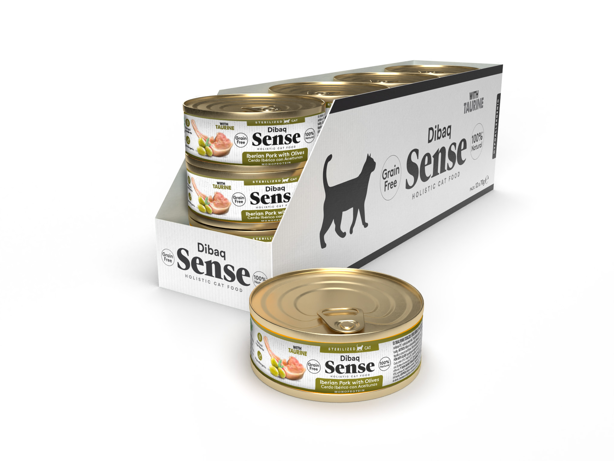 Dibaq Sense Cat Carne de Porco Ibérico Esterilizada (12 unidades x 70g)