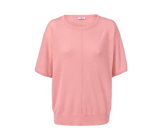 Feinstrick-Pullover aus Leinenmix