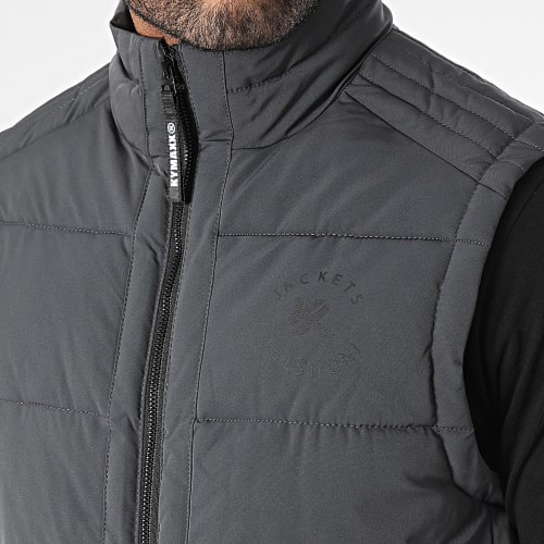 Doudoune Sans Manches Gris Anthracite
