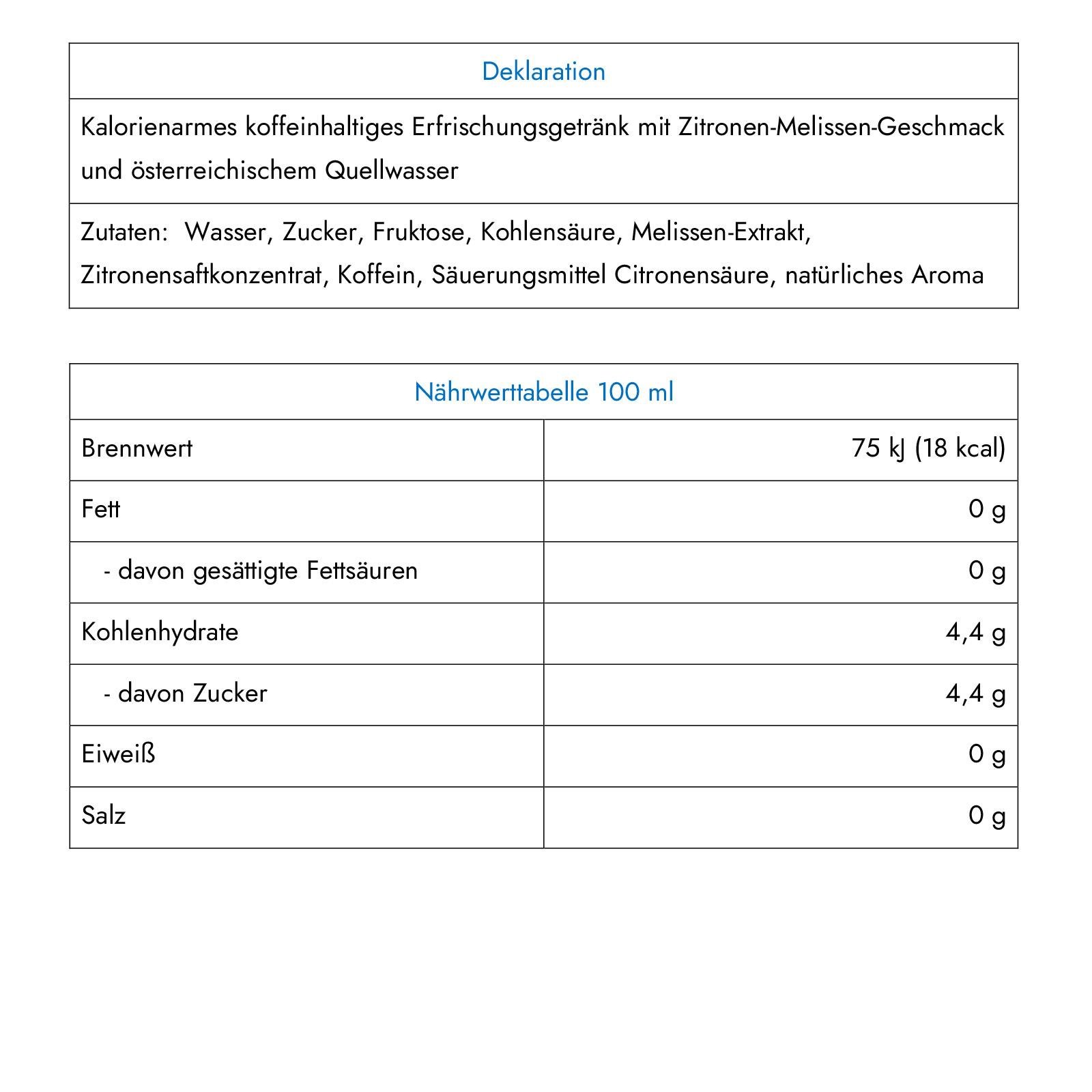 MIIND Erfrischungsgetränk Zitrone - Melisse