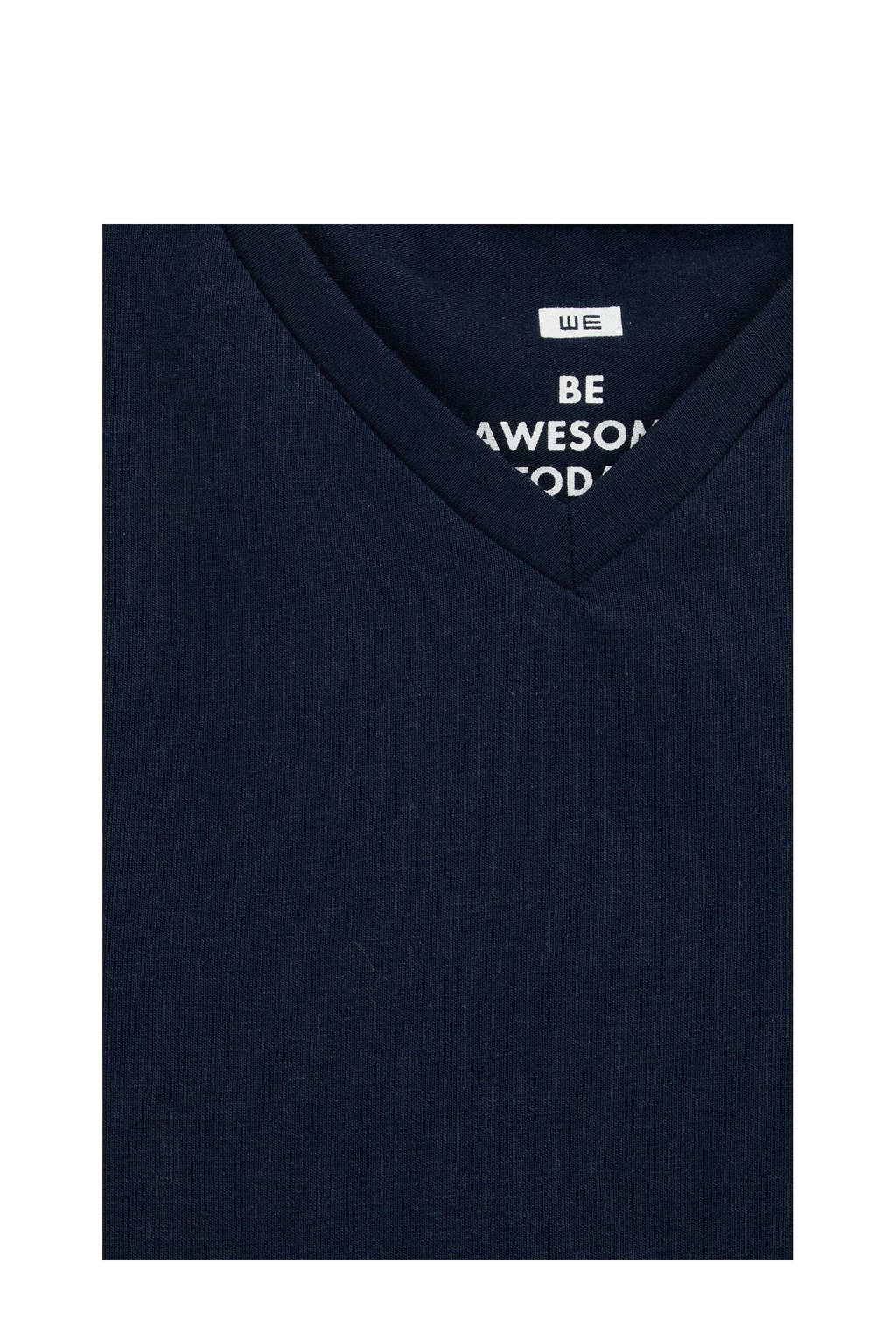 WE Fashion basic T-shirt donkerblauw