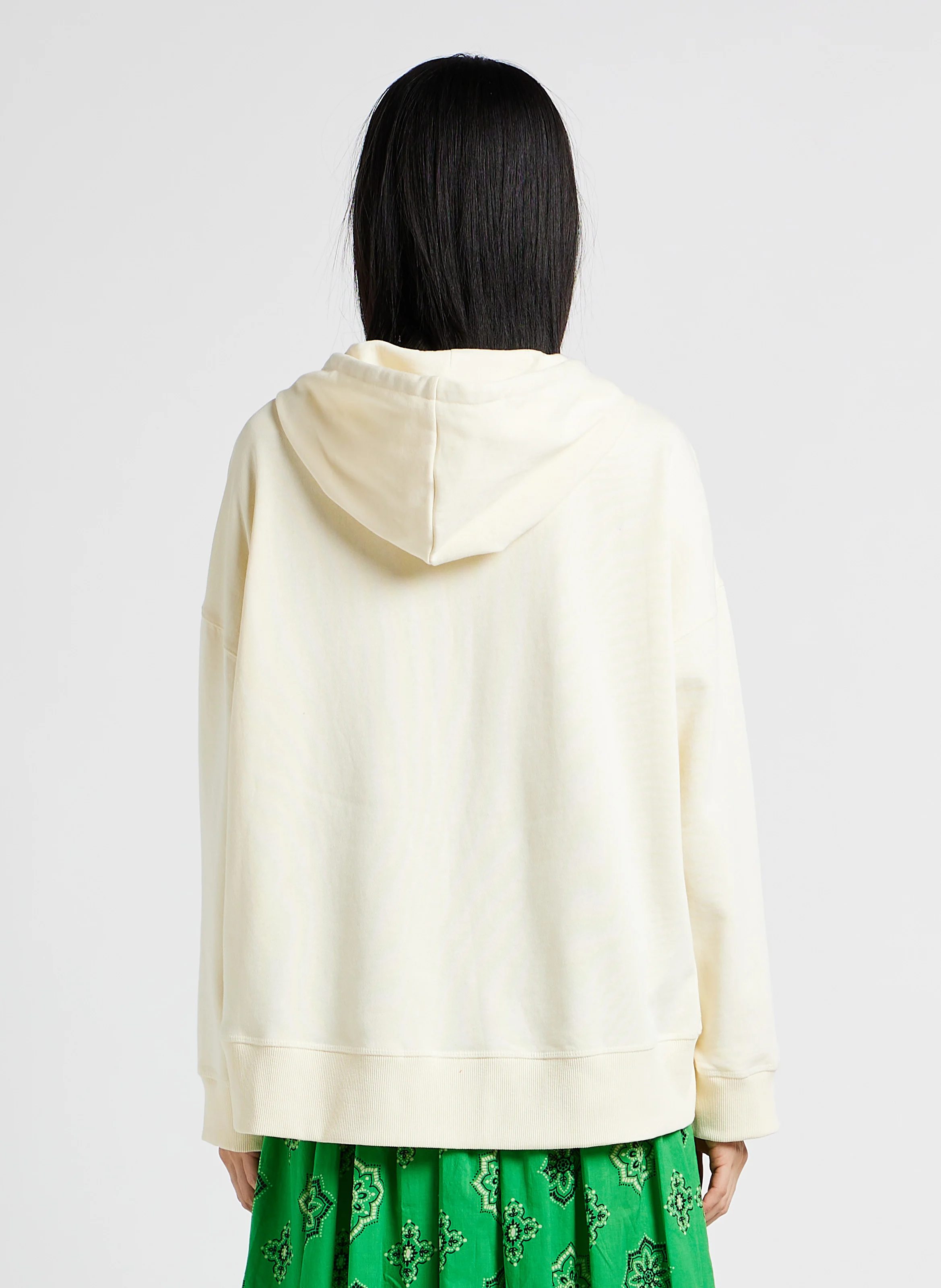 DIMANCHE - Sweat à capuche sérigraphié en coton Swildens x Peanuts| Blanc
